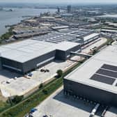 Lidl’s new Belvedere warehouse buildings. Construction work has also started at its 38-acre site in Gildersome, Leeds. (Photo supplied by Lidl GB)