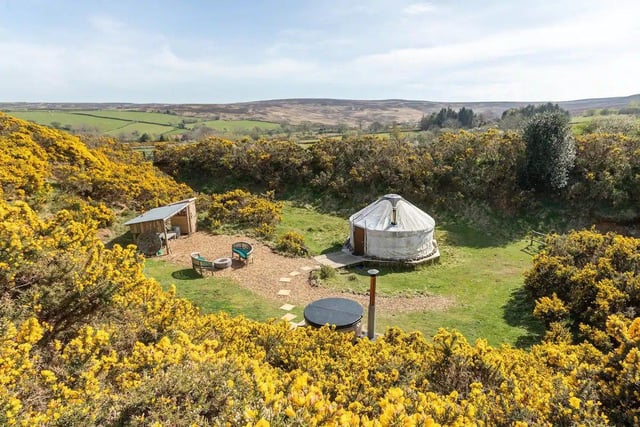 This yurt near Whitby offers a secluded, off-grid retreat complete with barbecue area, fire pit and stunning views. Sharing an old quarry with a Gypsy caravan, it is a unique place enjoy the beauty of the North York Moors National Park. It has a rating of 4.99 stars from 180 reviews, with one guest saying: "We loved our stay and would highly recommend. The pictures of the yurt's surroundings, although beautiful, do not do it justice."