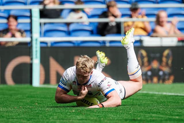 James McDonnell hs scored in both Leeds Rhinos' wins against Bradford Bulls this season. Picture by Alex Whitehead/SWpix.com.
