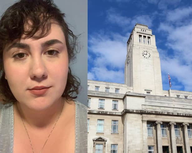 Danielle Greyman, 23, is suing the University of Leeds over the failed essay