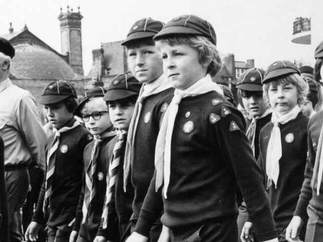 Cubs on a St. George's Day parade in Leeds in April 1980.