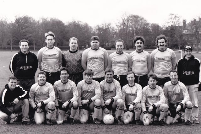 Oulton Athletic who played in Division 3 of the Leeds Sunday League, won the Jack Shaw Trophy. They needed a point to clinch the title when this team photo was taken in April 1992. Back row, from left, are Steve Wade (manager), Tony Sadler, Alan Millar, Paul Brown, Simon Render, Gary Matthews, Stephen Clay, Dave Liversidge. Front row, from left, are Paul Sykes, Mark Woodfield, Steve Conlon, Andy Healey, Stuart Westerman, David Brown, Andy Knowles and Andy James.