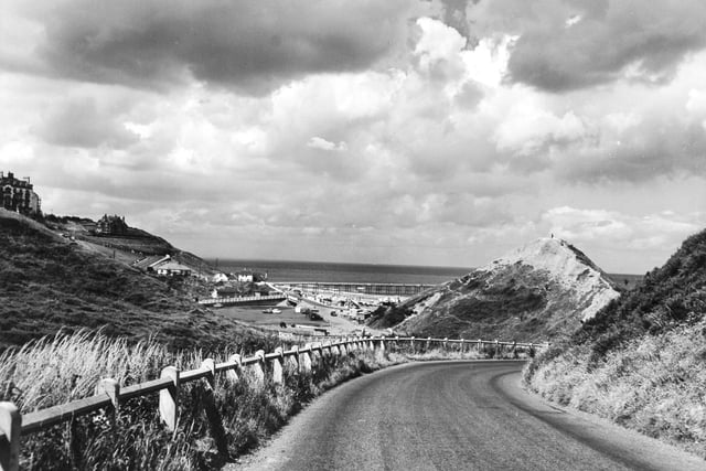 The road from the south from Loftus to Saltburn in August 1961.
