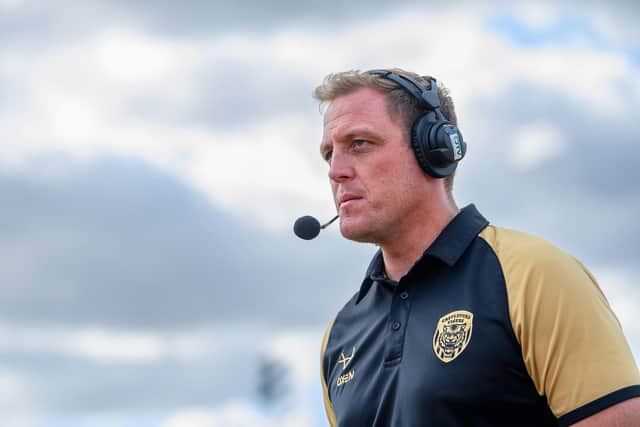 Castleford Tigers coach Ryan Carr seen following his side's loss to Warrington Wolves last Saturday. Picture by Allan McKenzie/SWpix.com.