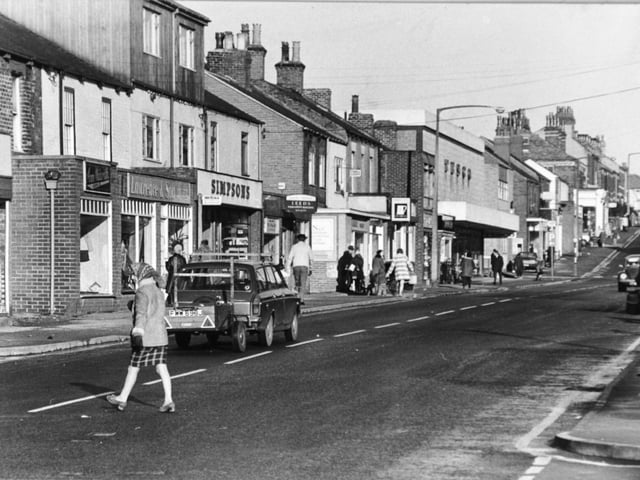 Shops on Garforth's Main Street pictured in December 1983.