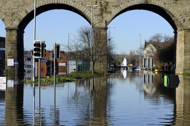 Flooding in Kirkstall Road in 2015. Photo: Bruce Rollinson.