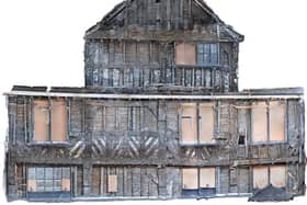 A photomontage of the building was created so that people can see what has been exposed.