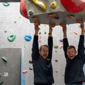 Marc Wise and Dan Miller from Live for Today at the Live for Today Climbing Centre in Harrogate.