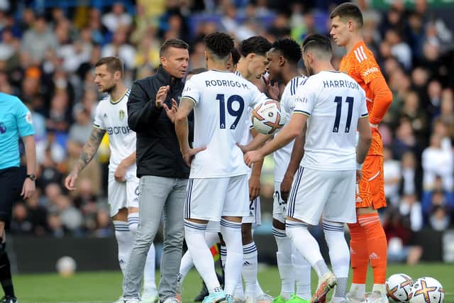 BUY-IN - The Leeds United showed against Arsenal that they are still buying in to Jesse Marsch and his plans, which needs to continue against Leicester City and Fulham. Pic: Simon Hulme