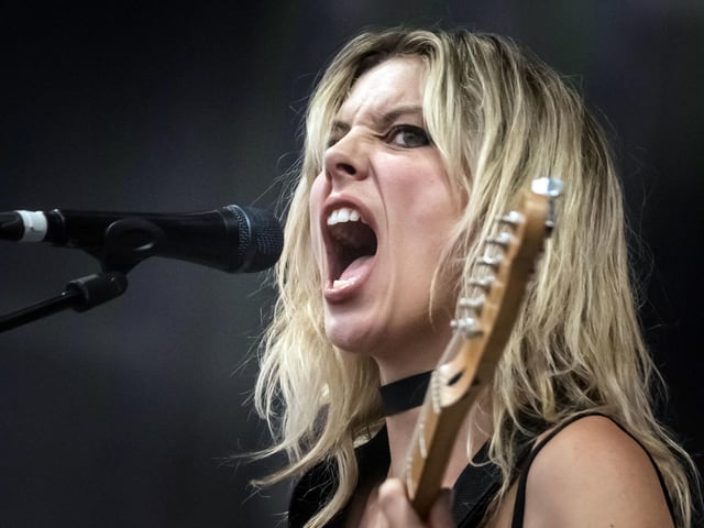 Ellie Rowsell performs with her band Wolf Alice.