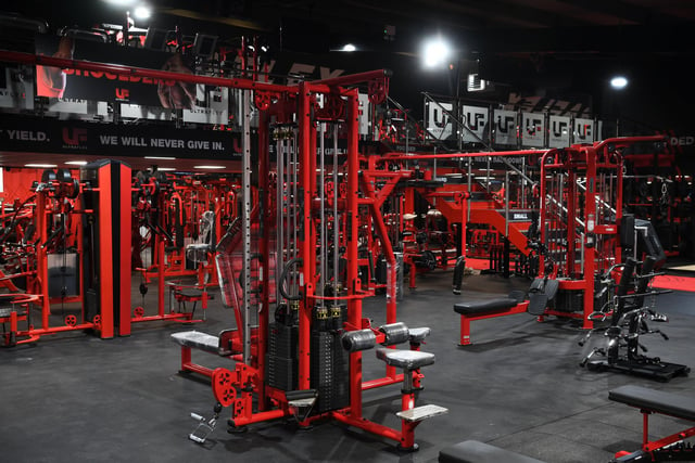 The gym boasts over 200 pieces of equipment.