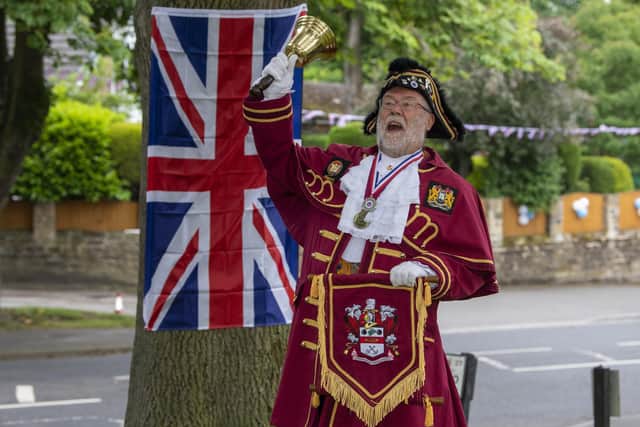 Morley Town Crier, Steven Holt, is an old hand at entertaining audiences after 49 years treading the boards in amateur theatre. Picture: Tony Johnson