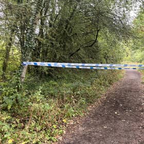 The police cordon on Blacker Lane, Calder Grove, in Wakefield following the incident 