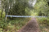 The police cordon on Blacker Lane, Calder Grove, in Wakefield following the incident 
