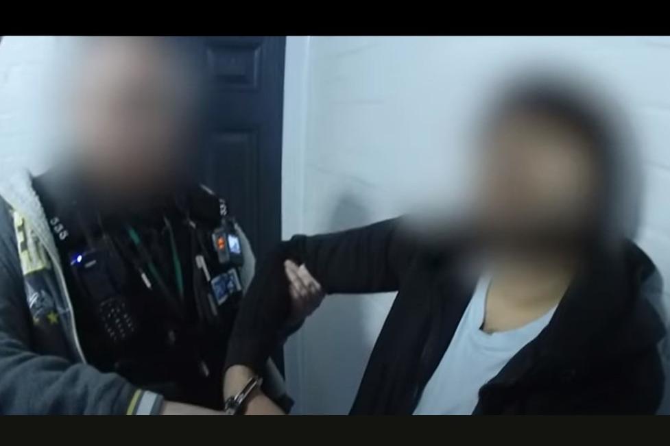 Moment drug dealer caught with MDMA claims he "found the package" as he tries to free himself from police