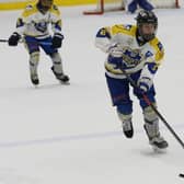 ON THE UP: Edgars Vengis made the step up to NIHL National last night. Picture courtesy of Knights Media.