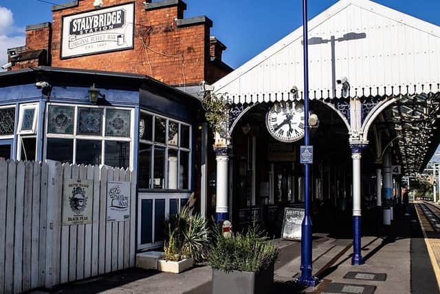Stalybridge Buffet Bar from the platform at Stalybridge