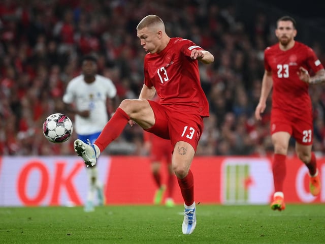 Group D: France v Denmark (4pm). ITV. Rasmus Kristensen with Denmark.
