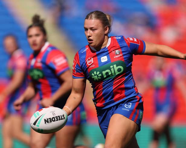 Georgia Roche in action for Newcastle Knights against Wests Tigers last month. Picture by Scott Gardiner/Getty Images.