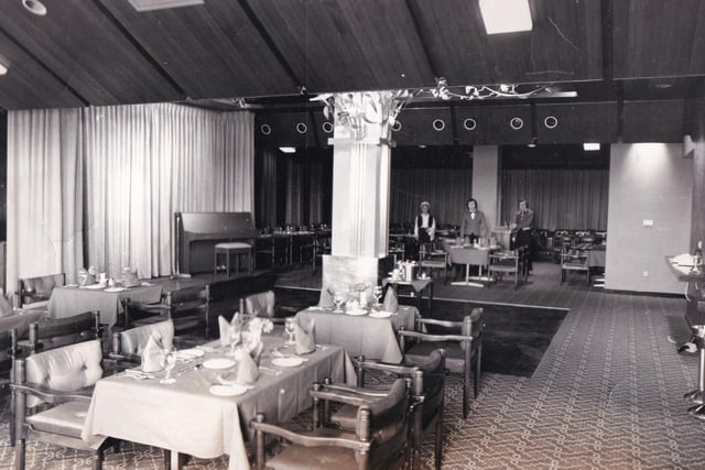 At your service.. in the Pavilion Restaurant pictured in April 1973.