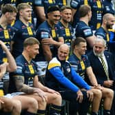 Captain Ash Handley, seen fifth from left, on Leeds Rhinos' pre-season team picture. Picture by Jonathan Gawthorpe.