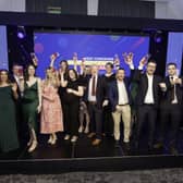 All the winners on stage at last year's West Yorkshire Apprenticeship Awards. Photo by Allan McKenzie/AMGP.co.uk