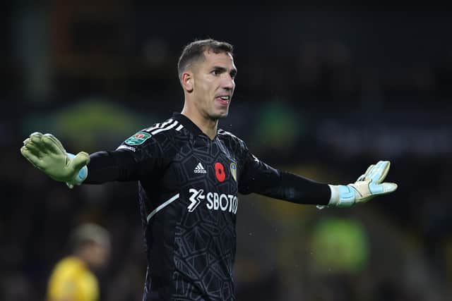 STRANGE ROLE - FA Cup winner Joel Robles has come in to help Leeds United's young goalkeeping duo and is playing it to perfection according to Jesse Marsch. Pic: Gett