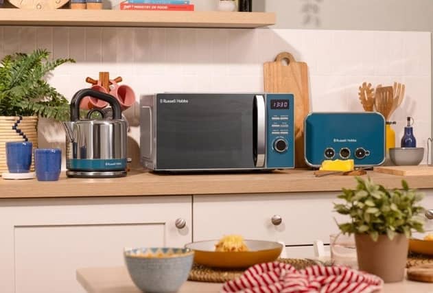 Stylish and functional: Russell Hobbs expands its popular range with the Distinctions Microwave.