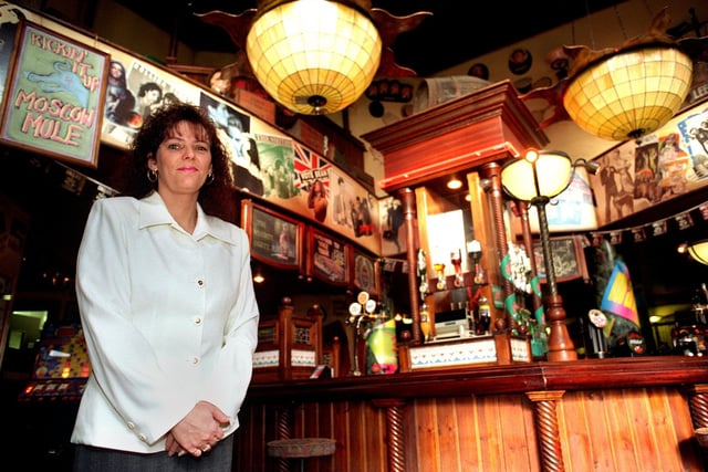 Julie Durham, landlady of Spencers pub in Bishopgate, Leeds.