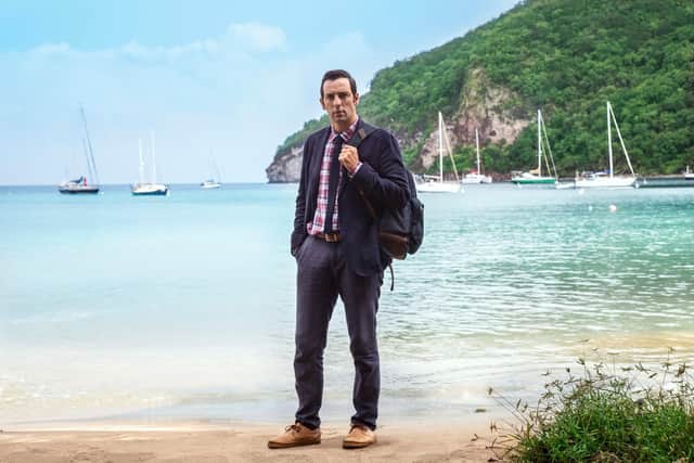 Ralf Little as DI Neville Parker in series 10 of the BBC's Death in Paradise (Photo: BBC/Red Planet/Denis Guyenon)