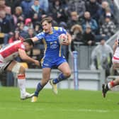 Paul Momirovski on the attack for Leeds Rhinos against Catalans Dragons. Picture by Steve Riding.