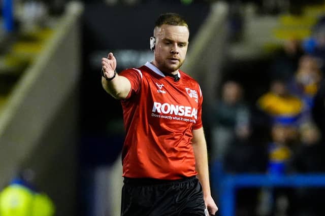 Referee Tom Grant was at the centre of controversy as Leeds Rhinos were beaten at Warrington Wolves. Picture by Olly Hassell/SWpix.com.