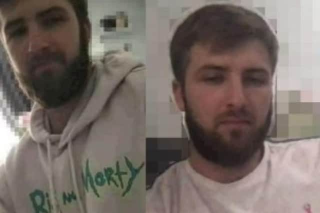 The wanted man's image was 'recovered from online activity'