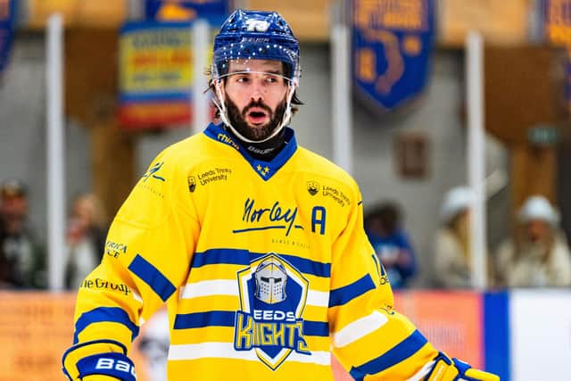 STRIKE ONE: Matt Bissonnette opened the scoring in Swindon but Leeds were beaten 5-1 by the NIHL National leaders. Picture: Kev Bland/Knights Media.