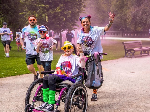 Forget Me Not star young person Hollie Shaw at Forget Me Not children's hospice Colour Run June 14th 2025 (photo credit Mike Robinson)