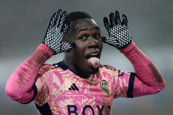 HELPING HAND: From Leeds United ace Willy Gnonto, pictured celebrating after scoring his side's fourth goal in the long midweek away day evening clash at Swansea City.
Photo by Dan Istitene/Getty Images.