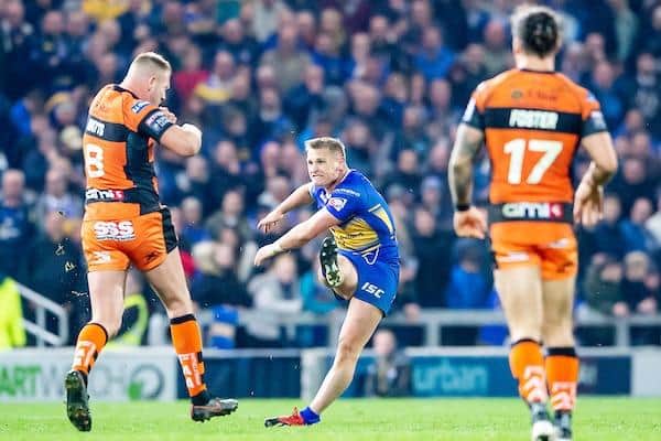 Brad Dwyer's most famous Headingley moment was a golden-point drop goal against Castleford in 2019. Picture by Allan McKenzie/SWpix.com.