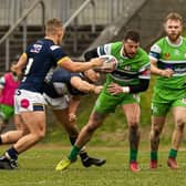 Jimmy Watson seen in pre-season action for Hunslet RLFC against Leeds Rhinos in 2023. Picture by Paul Whitehurst/Hunslet RLFC.