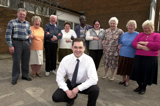 North Seacroft Good Neighbour Scheme project co-ordinator Philip Davis with volunteers from the carers group which will benefit from the Lottery grant which has been awarded to the charity based in the Kentmere Community Centre, Seacroft on April 12, 2001.