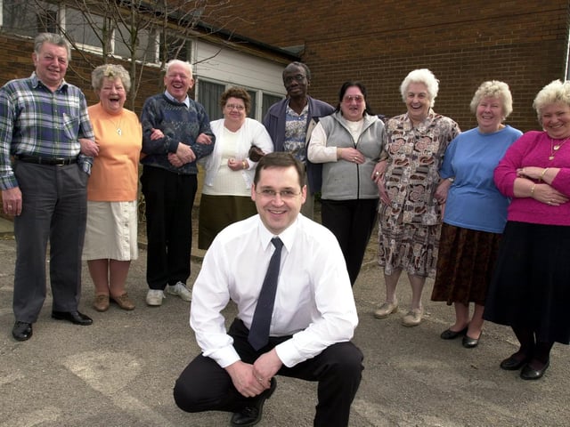 North Seacroft Good Neighbour Scheme project co-ordinator Philip Davis with volunteers from the carers group which will benefit from the Lottery grant which has been awarded to the charity based in the Kentmere Community Centre, Seacroft on April 12, 2001.