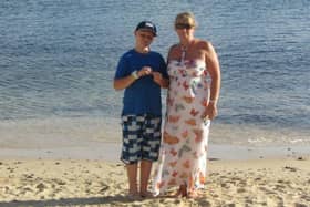 Callum (L) and Tracy (R) have a great bond as foster son and mum