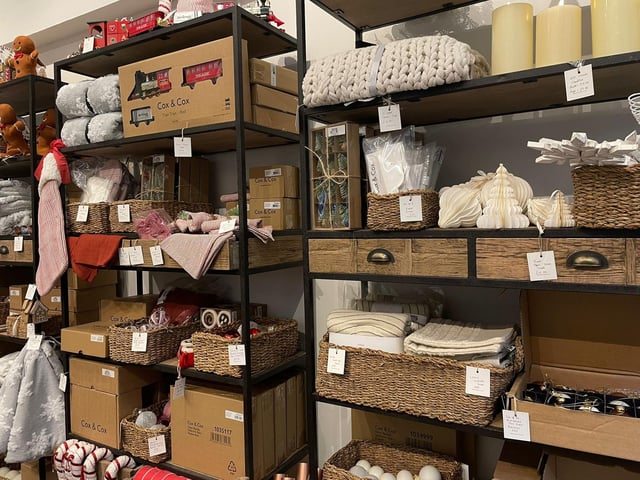 Pictured are some of the seasonal decorative items available at Cox & Cox in Victoria Quarter now.