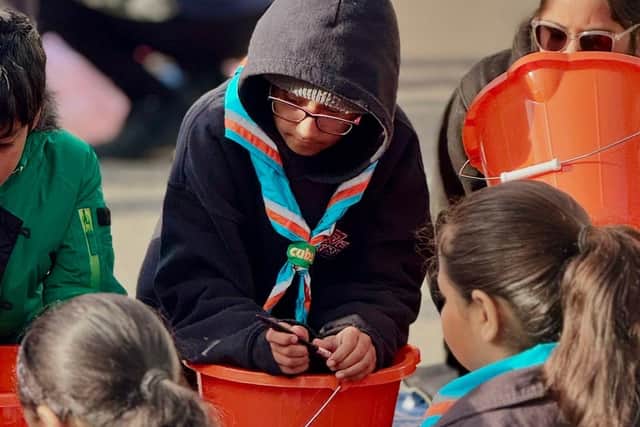 Savile Town Scouts working together