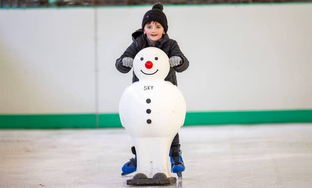Ice skating at the Christmas Adventure at Stockeld Park