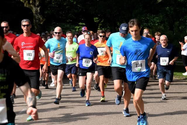 The runners set off on a Run For Jo.