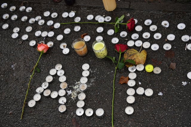 Candles and roses have also been seen near to where the attack was reported on Tuesday (November 7) afternoon.