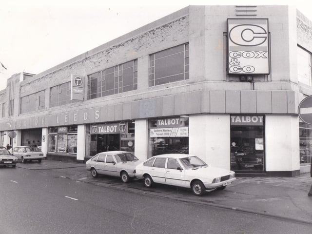 The headquarters of Cox of Leeds on Regent Street pictured February 1980.