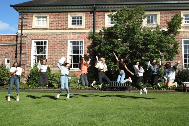 The private, fee-paying girls school, in Wentworth Street, Wakefield, was ranked 176th in the guide. It offers primary, secondary and post-16 education and has 638 pupils. Pictured are pupils celebrating their GCSE results.