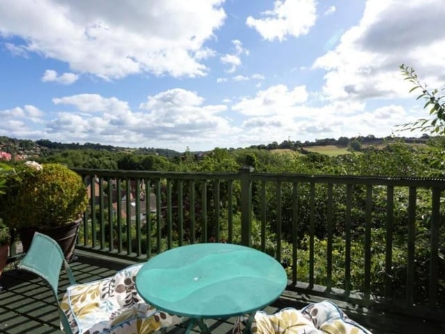 Stunning views over Lowdale can be enjoyed from this raised veranda to the rear of the cottage.