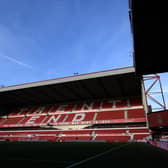 NOTTINGHAM, ENGLAND - OCTOBER 22: General view inside the stadium prior to the Premier League match between Nottingham Forest and Liverpool FC at City Ground on October 22, 2022 in Nottingham, England. (Photo by Michael Regan/Getty Images)